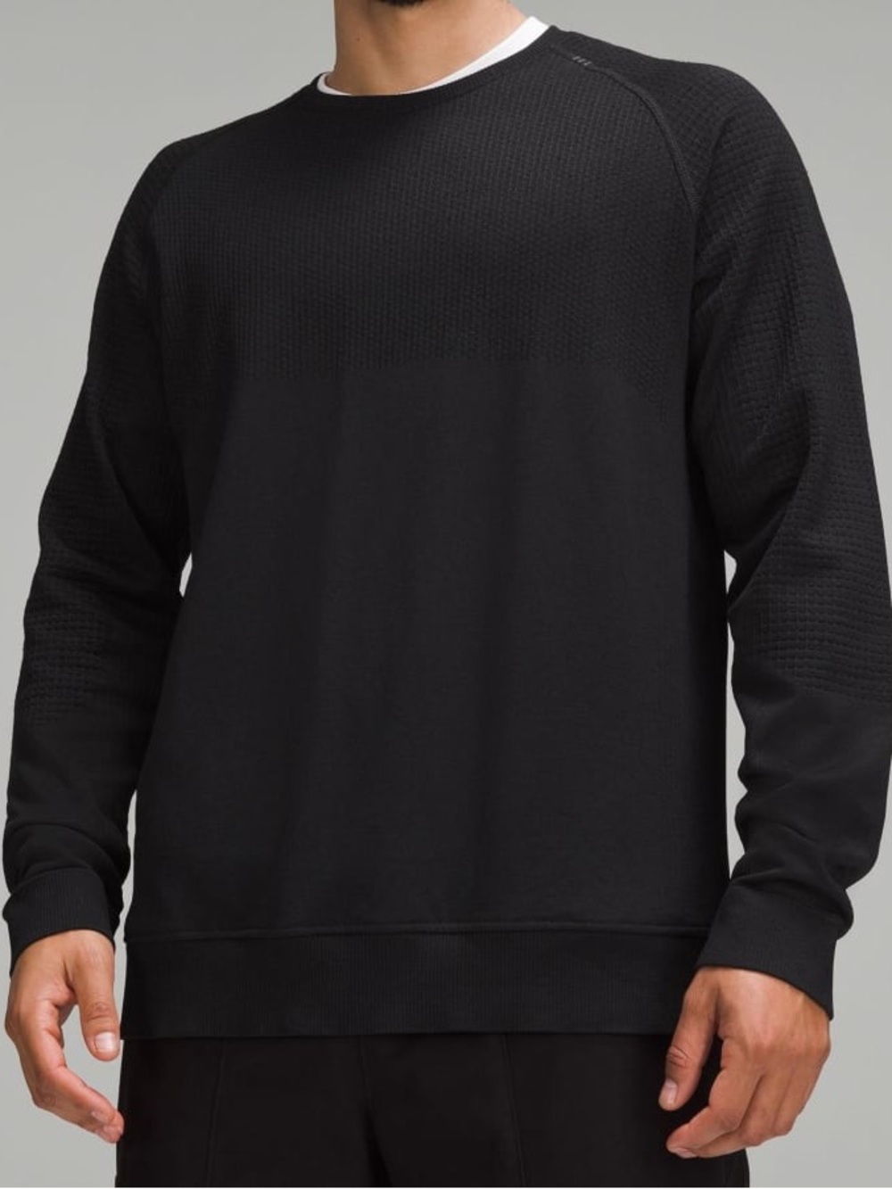 Lululemon Engineered Warmth Long Sleeve Crew Mens Large Black Merino Wool Blend